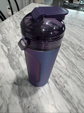 Purple Insulated Travel Bottle with Flip Lid